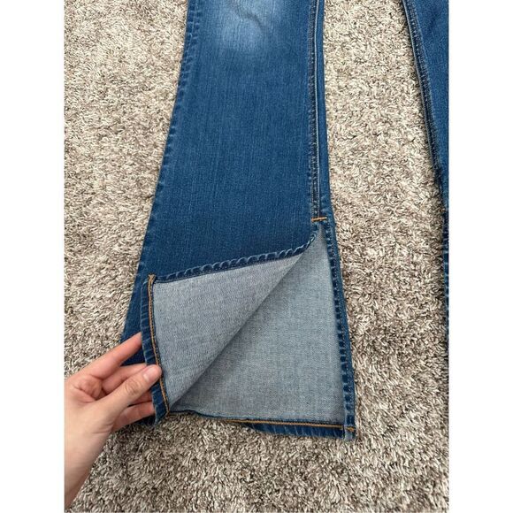 Rag & Bone Bella Slit Hem Wide Leg Flare Denim Jeans Topaz High Rise Boho Sz 26 - Picture 11 of 11
